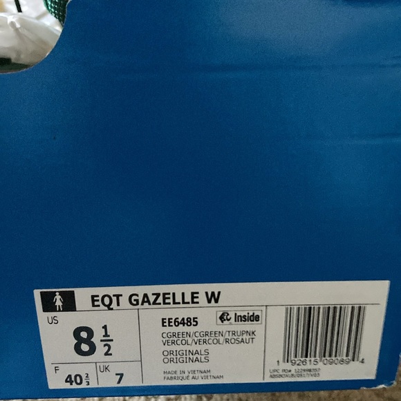EQT Gazelle NWT Adidas sneakers size 8.5 - Picture 2 of 6
